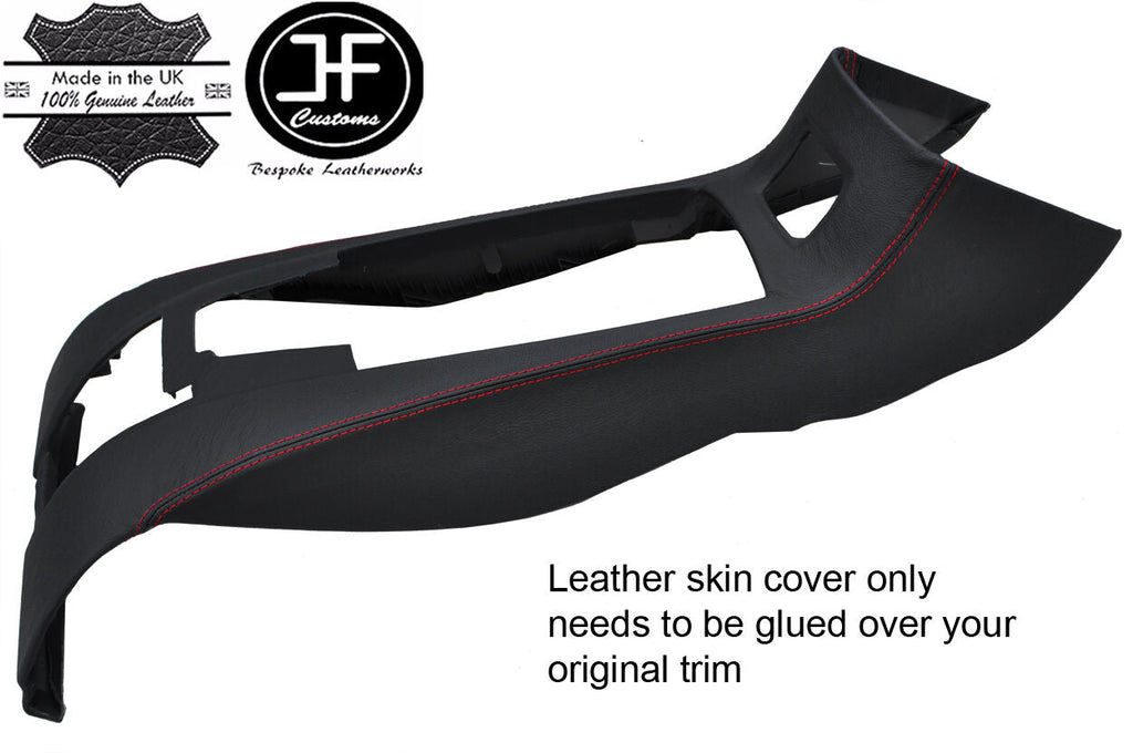 RED STITCH REAR CENTER CONSOLE STORAGE TRIM LTHR COVER FITS BMW Z4 E85 03-09
