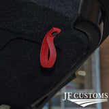 D RED LEATHER TAILGATE BOOT PULL STRAP HANDLE FITS FIAT 500 ABARTH 07-16