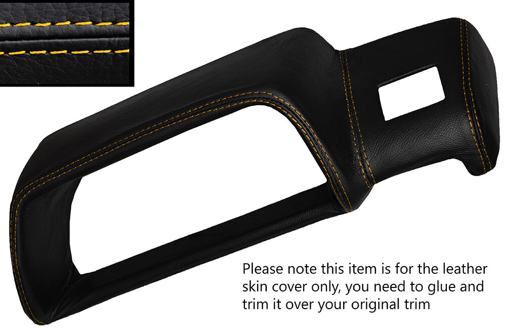 YELLOW STITCH SPEEDO BINNACLE LEATHER SKIN COVER FITS TOYOTA STARLET KP60 KP61