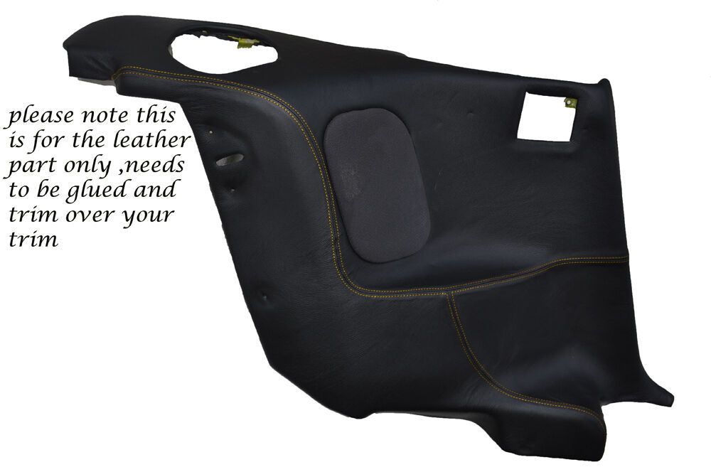 YELLOW STITCH 2X REAR DOOR CARDS LEATHER COVERS FITS MITSUBISHI GTO 3000GT 92-99