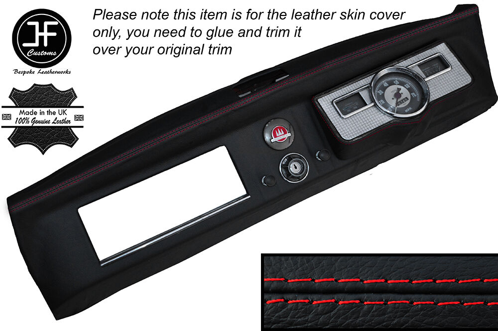 RED STITCH DASH DASHBOARD LEATHER SKIN COVER FITS HILLMAN MINX EARLY 1950s