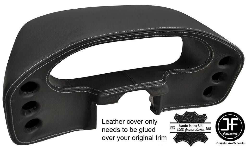 GREY STITCHING SPEEDO DASH POD REAL LEATHER COVER FITS PORSCHE 928 1978-1989