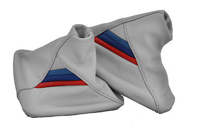 FITS BMW E30 E32 E34 E36 E46 Z3 E39 TRI STRIPES LEATHER WHITE CUSTOM NEW