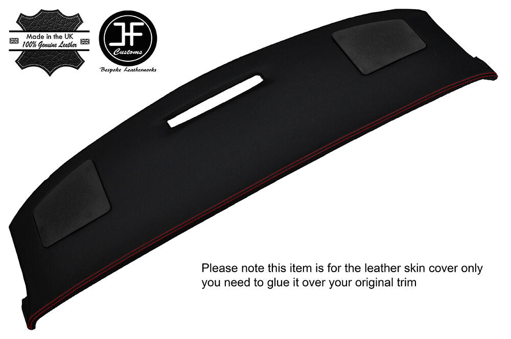 RED STITCH TOP DASH DASHBOARD PAD LEATHER COVER FITS CORVETTE C4 1984-1989