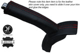 RED STITCHING LEATHER SKIN HANDBRAKE GAITER FITS HYUNDAI COUPE 2007-2009