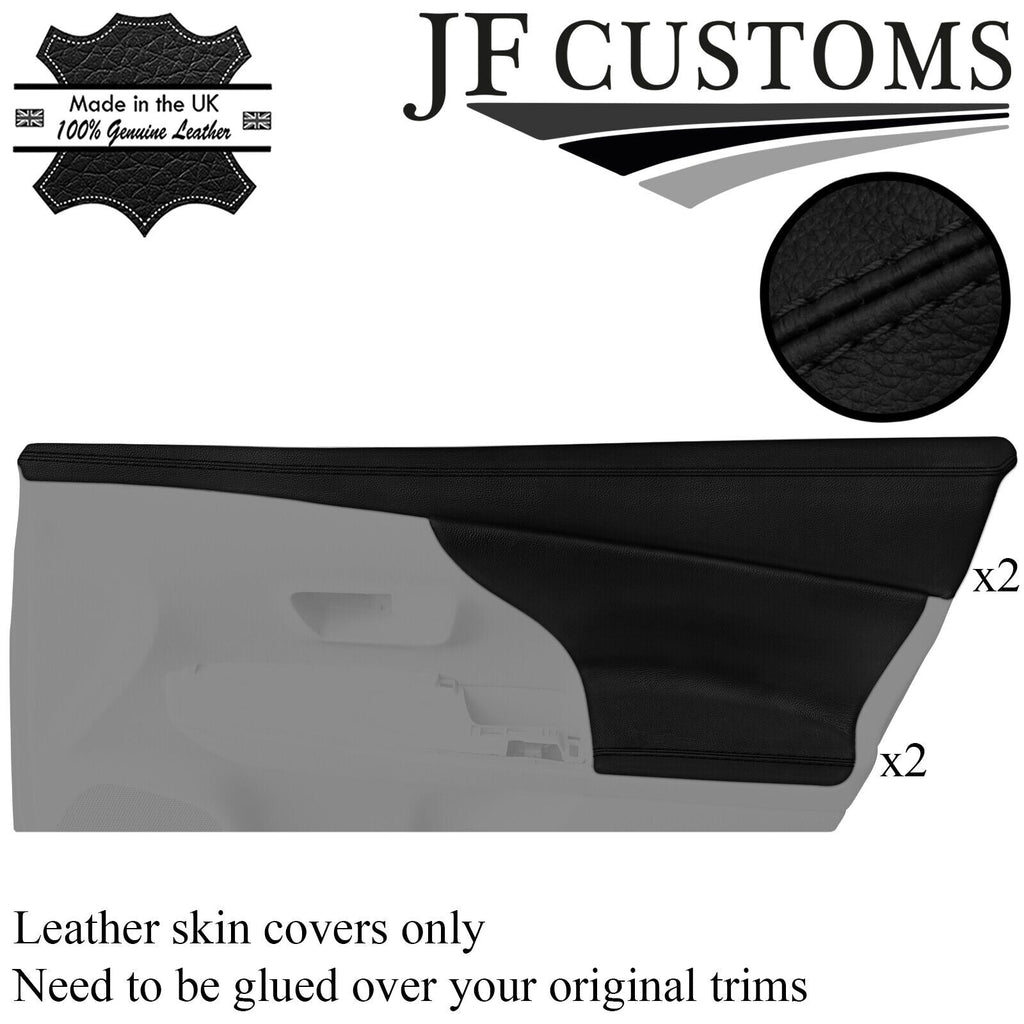BLACK STITCH 2X FRONT DOOR CARD TRIM + CAPPING COVERS FOR TOYOTA PRIUS V 11-21