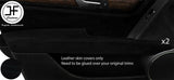 BLACK STITCH 2X FRONT DOOR ARMREST SUEDE COVER FOR MERCEDES C CLASS W204
