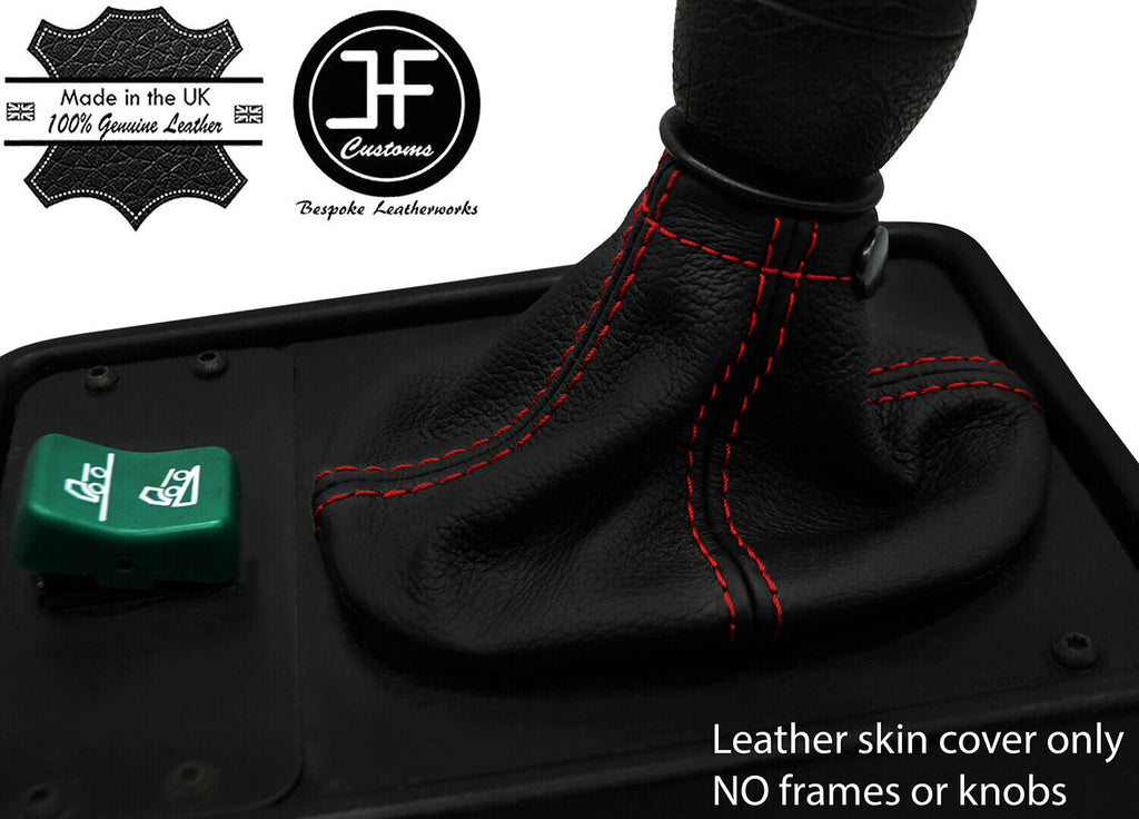 RED STITCH TOP GRAIN LEATHER GEAR GAITER FOR SCANIA 4SERIES 114 124 164 95-07