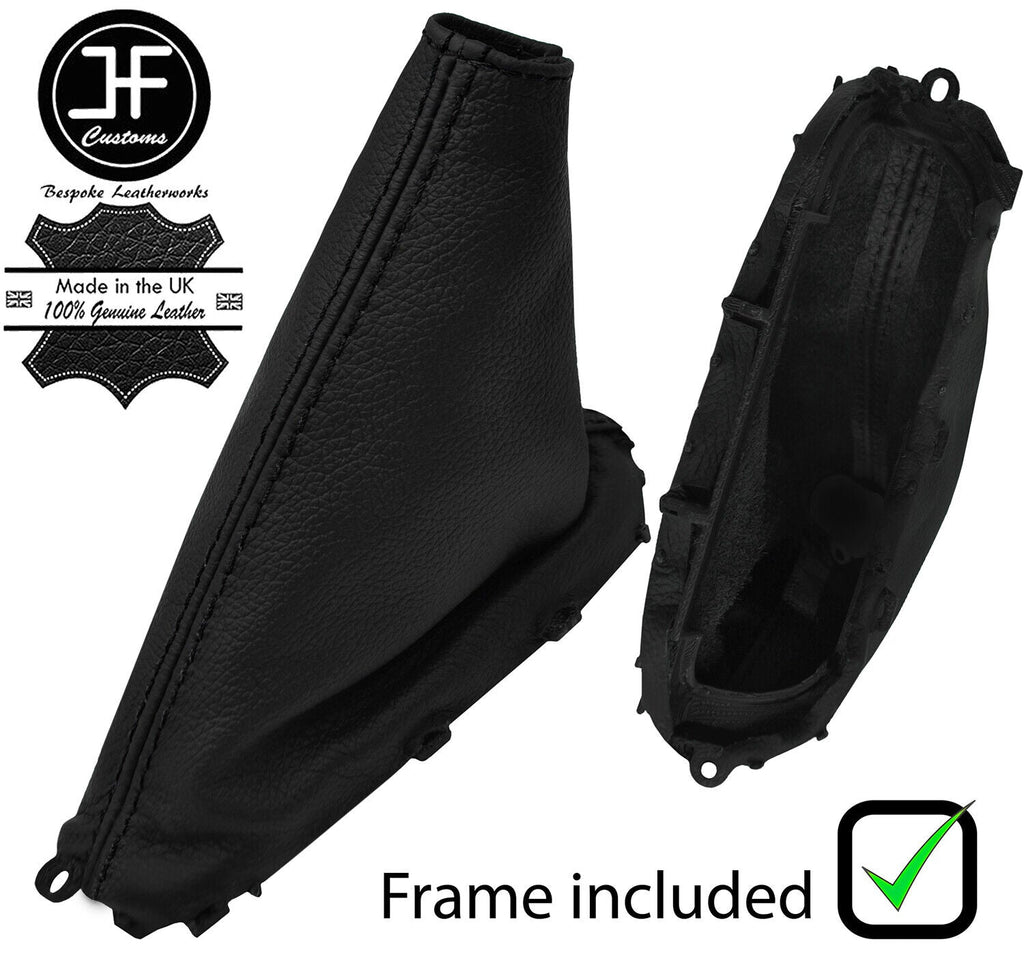BLACK STITCH LEATHER HANDBRAKE GAITER+PLASTIC FRAME FITS MAZDA XEDOS 9 93-02