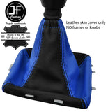 BLACK & BLUE TOP GRAIN LEATHER GEAR GAITER FITS VAUXHALL OPEL VECTRA C 02-2008