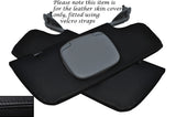 BLACK STITCHING  2X SUN VISORS LEATHER SKIN COVERS FITS FORD MUSTANG 2005-2009
