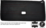 RED STITCH 2X FULL DOOR CARD LEATHER COVER FITS ALFA ROMEO ALFETTA GTV