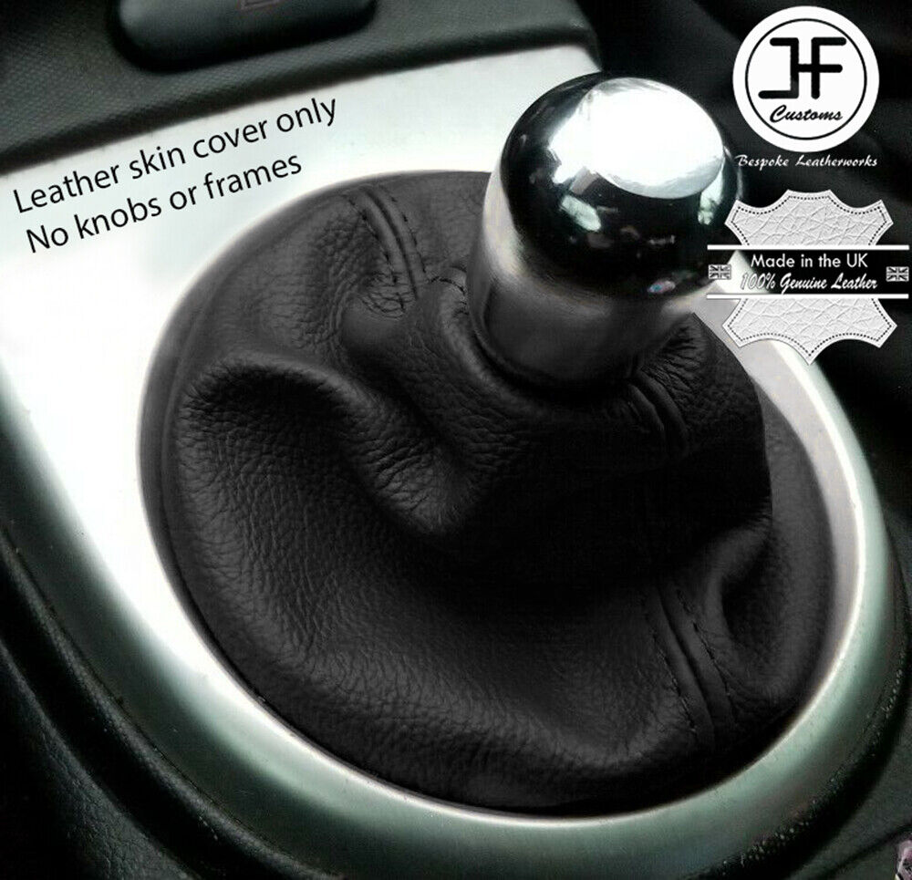 BLACK TOP GRAIN REAL LEATHER MANUAL GEAR GAITER FITS NISSAN 350Z Z33 02-2009
