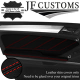 RED STITCH LEATHER 4X DOOR TRIM ARMREST COVERS FOR MERCEDES ML W164 05-11 JF2