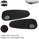 DARK RED STITCH 2X FRONT SEAT ARMREST LEATHER COVERS FITS INFINITI QX56 04-10