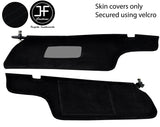 BLACK STITCHING 2X SUN VISORS LUXE SUEDE COVERS FITS NISSAN 300ZX Z31 1984-1989