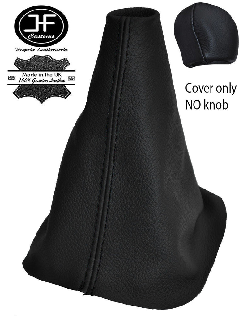 BLACK STITCH LEATHER GEAR GAITER + KNOB COVER FITS RENAULT LAGUNA MK3 2007-2014