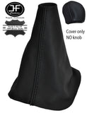 BLACK STITCH LEATHER GEAR GAITER + KNOB COVER FITS RENAULT LAGUNA MK3 2007-2014