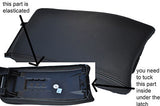 black stitch FITS MERCEDES CLK 96-02 BLACK LEATHER ARMREST COVER CUSTOM NEW