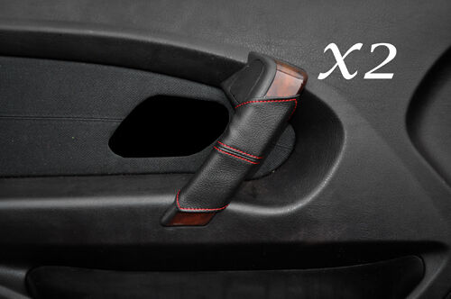 RED STITCH FITS BMW 3 SERIES E46 COMPACT 99-05 2X DOOR HANDLE SKIN COVERS