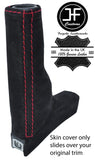 RED STITCHING REAL SUEDE HANDBRAKE GAITER FITS AUDI TT MK2 2006-2014 CUSTOM NEW