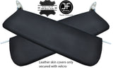 BLACK STITCHING 2X SUN VISORS LEATHER COVERS FITS BMW E9 1968-1975 COUPE