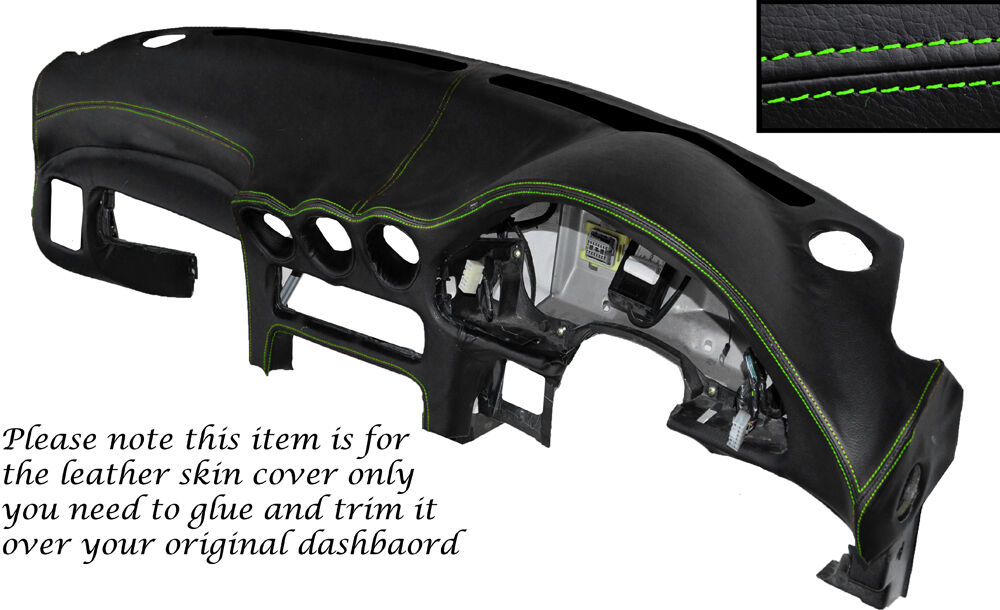 GREEN  STITCH DASH DASHBOARD LEATHER SKIN COVER FITS MITSUBISHI GTO 3000GT 92-99