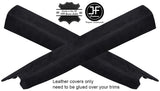 BLACK STITCH 2X A PILLAR REAL SUEDE COVERS FITS PEUGEOT RCZ 2010-2016 CUSTOM NEW