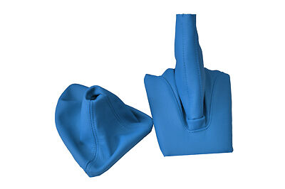 FITS BMW Z4 E85 E86 GEAR + HANDBRAKE GAITER BOOT  blue CUSTOM NEW MADE IN UK