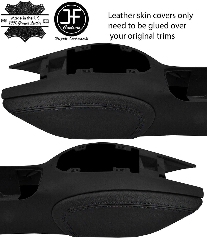 BLACK STITCH 2X KNEE PAD LEATHER COVERS FITS PORSCHE 986 BOXSTER CARRERA 996