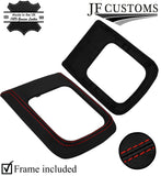 RED STITCH ITALIAN LEATHER GEAR SURROUND COVER+FRAME FOR XTRAIL T30 04-07