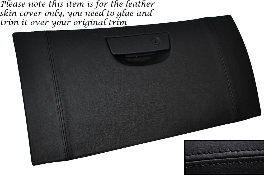 BLACK STITCH GLOVE BOX LID LEATHER SKIN COVER FITS CHRYSLER 300C CRD 2006-2011