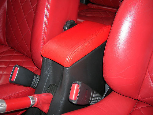 FITS ROVER 214/200/25/MG ZR ZT COUPE ARMREST RED LEATHER COVER CUSTOM NEW
