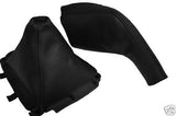 FITS MAZDA MX5 MK2 98-00 GEAR & HANDBRAKE GAITOR BLACK LEATHER CUSTOM NEW