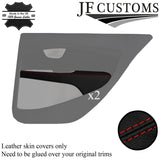 D RED STITCH ITALIAN LEATHER 2X REAR DOOR ARMREST COVER FOR VOLVO S80 07-16