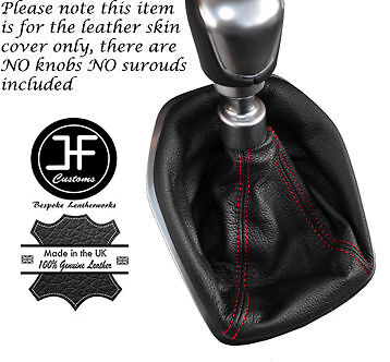 RED STITCH LEATHER GEAR GAITER FOR FORD TRANSIT COURIER TOURNEO COURIER 14-16