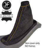 YELLOW STITCHING REAL SUEDE HANDBRAKE GAITER FOR FORD FOCUS MK2 2008-2011