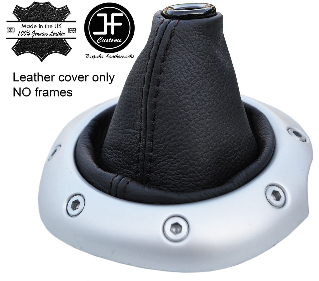 BLACK STITCH TOP GRAIN LEATHER MANUAL GEAR GAITER FITS MG TF MGTF MK2 2000-2006
