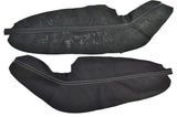 WHITE STITCH 2X FRONT DOOR HANDLE ARMREST COVER FITS AUDI A3 8P S3 03-12 3 DOOR