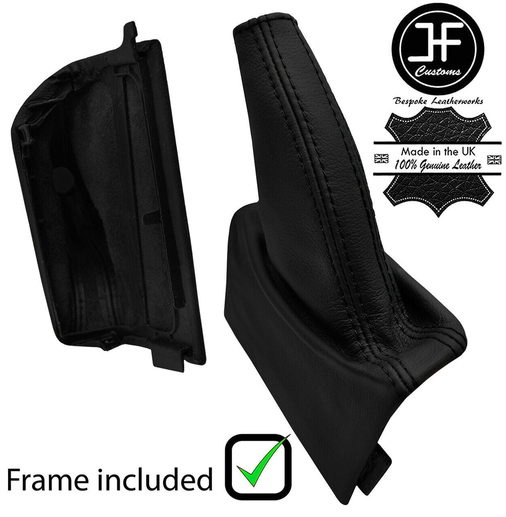 BLACK STITCH REAL LEATHER HANDBRAKE + PLASTIC FRAME FOR TOYOTA ALTEZZA 98-05