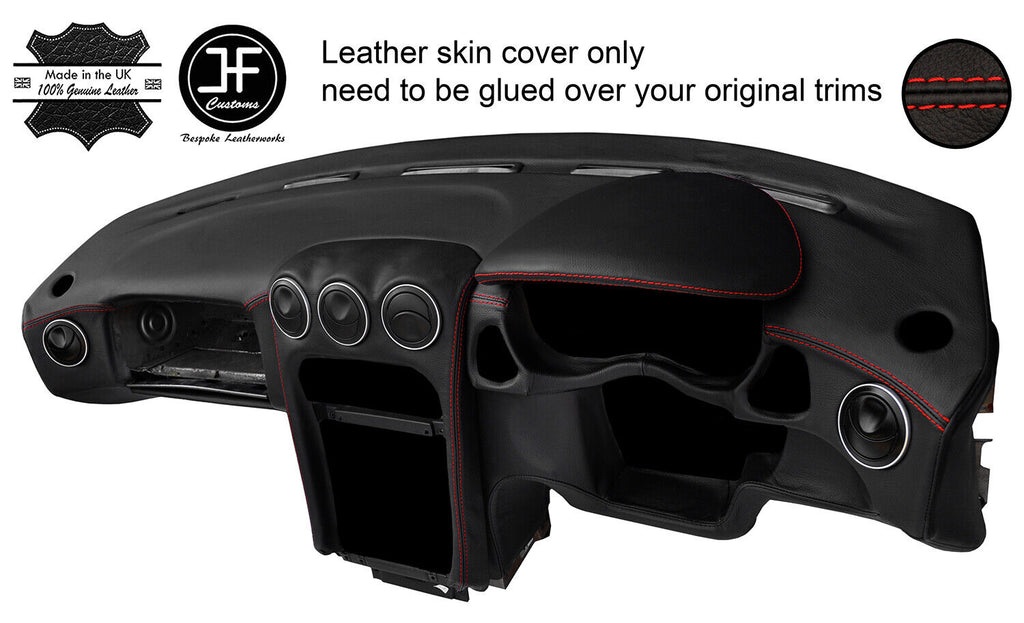 RED STITCH DASH DASHBOARD REAL LEATHER COVER FITS ALFA ROMEO GTV 916 PHASE 2