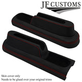 RED STITCH CARBON HANDBRAKE SURROUND TRIM COVER FOR FORD FIESTA MK6 02-08