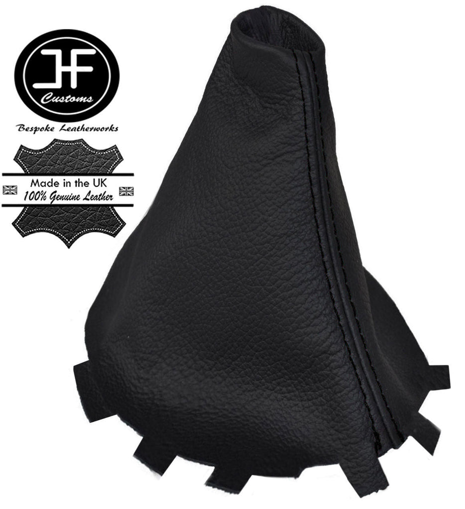 BLACK STITCH MANUAL REAL LEATHER GEAR STICK GAITER FITS HYUNDAI I30 2007-2011