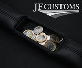 BLACK STITCH LEATHER 2X CAR KEY HOLDER PROTECTOR FOR JEEP COMPASS 18-21