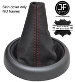 RED  STITCH TOP GRAIN LEATHER GEAR GAITER FITS BMW MINI R50 R52 R53 2001-2006