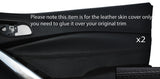 BLACK STITCH 2X FRONT DOOR CARD TRIM LEATHER SKIN COVERS FITS MAZDA 6 2012-2015