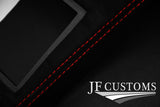 RED STITCH SUEDE DASH CONSOLE RADIO SURROUND COVER FOR NISSAN 350Z 33Z 03-09