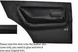 BLACK STITCHING 2X REAR DOOR CARD SKIN COVERS FITS FORD ESCORT MK2 2 DOOR COUPE