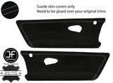GREY STITCH 2X DOOR CARD TRIM SUEDE COVERS FOR SMART ROADSTER 452 03-05 JF1