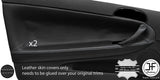 GREY STITCH 2X FRONT DOOR CARD TRIM LEATHER COVERS FITS ALFA ROMEO 147 3 DOOR